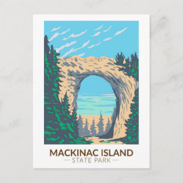 Mackinac Island State Park Michigan Arch Rock Briefkaart