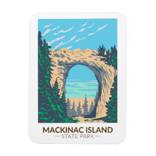 Mackinac Island State Park Michigan Arch Rock Magneet