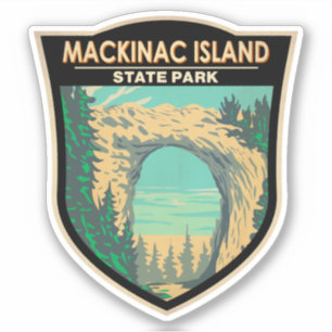 Mackinac Island State Park Michigan Arch Rock Sticker