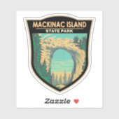 Mackinac Island State Park Michigan Arch Rock Sticker (Vel)