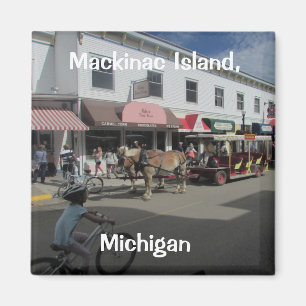 Mackinac Island Street Scene Magneet