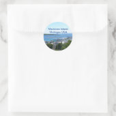 Mackinac Island Uitzicht, Michigan Verenigde State Ronde Sticker (Tas)