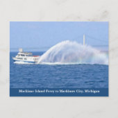 Mackinac Island Veerboot naar Mackinaw City, Michi Briefkaart (Voorkant)