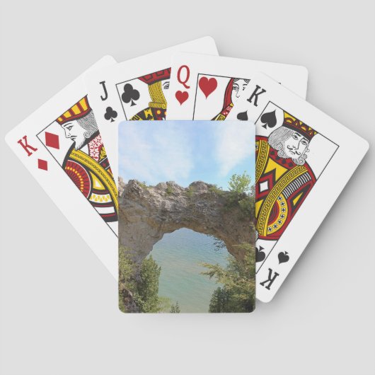 Mackinac Island's Arch Rock Speelkaarten (Achterkant)