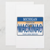 Mackinac-licentie Briefpapier (Voorkant / Achterkant)
