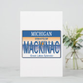 Mackinac-licentie Briefpapier (Staand voorkant)