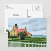 Mackinac Light and Bridge Briefkaart (Voorkant / Achterkant)