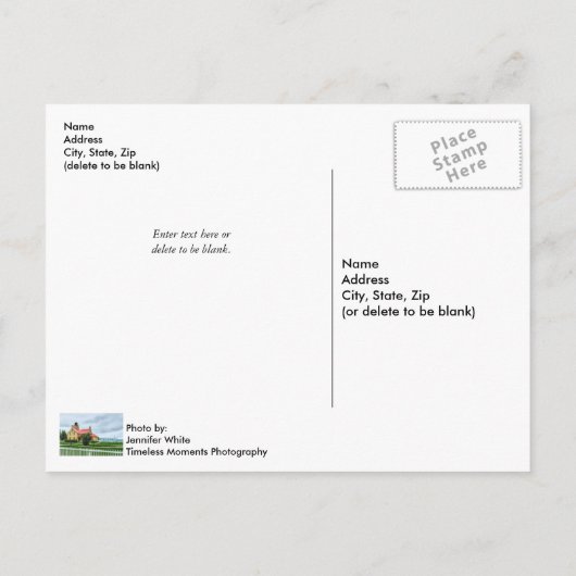 Mackinac Light and Bridge Briefkaart (Achterkant)