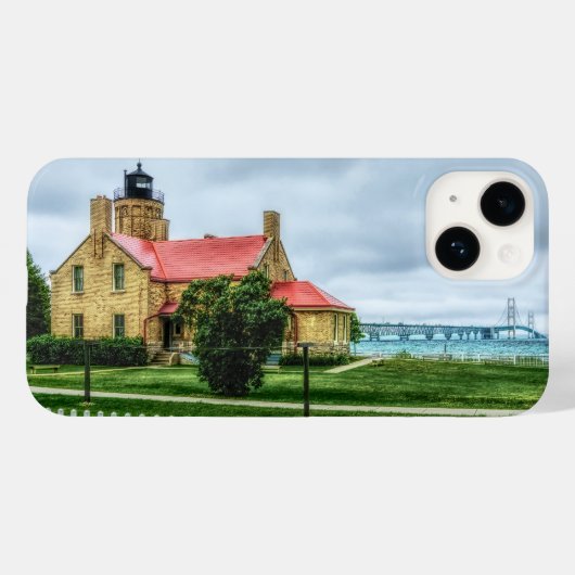 Mackinac Light and Bridge Case-Mate iPhone Case (Achterkant (horizontaal))