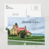 Mackinac Light and Bridge denking You Briefkaart (Voorkant / Achterkant)