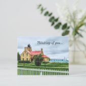 Mackinac Light and Bridge denking You Briefkaart (Staand voorkant)