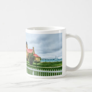 Mackinac Light and Bridge Koffiemok