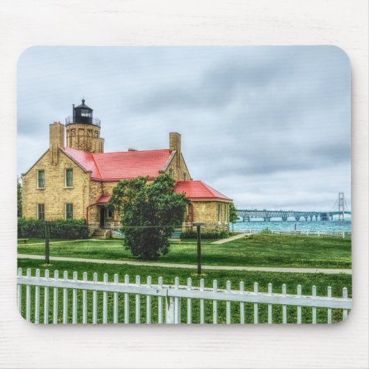 Mackinac Light and Bridge Muismat (Voorkant)