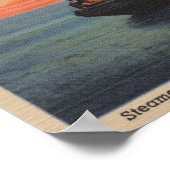 Mackinac, MI - Uitzicht van Sainte Marie Steamer Poster (Hoek)