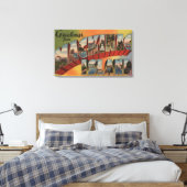 Mackinac, Michigan - Grote lettertjes Canvas Afdruk (Insitu (Slaapkamer))