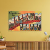 Mackinac, Michigan - Grote lettertjes Canvas Afdruk (Insitu (Woonkamer))