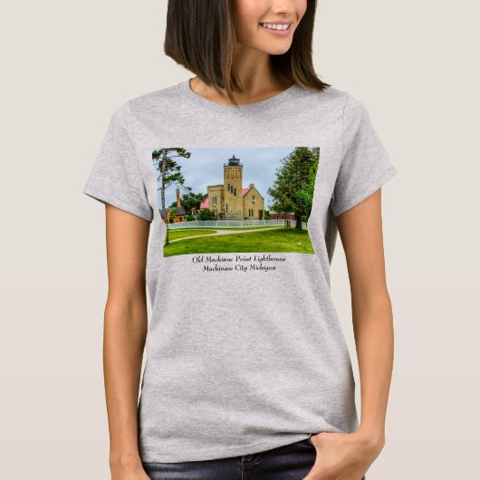 Mackinac Point Licht T-shirt (Voorkant)