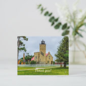 Mackinac Point Light Bedankt Briefkaart (Staand voorkant)