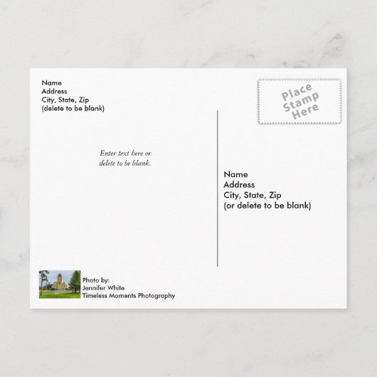 Mackinac Point Light Briefkaart (Achterkant)