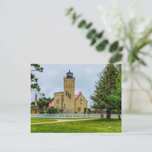 Mackinac Point Light Briefkaart (Staand voorkant)