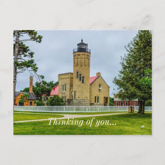 Mackinac Point Light Denking of you Briefkaart (Voorkant)