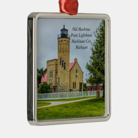 Mackinac Point Light Metalen Ornament (Rechts)
