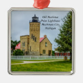 Mackinac Point Light Metalen Ornament (Voorkant)