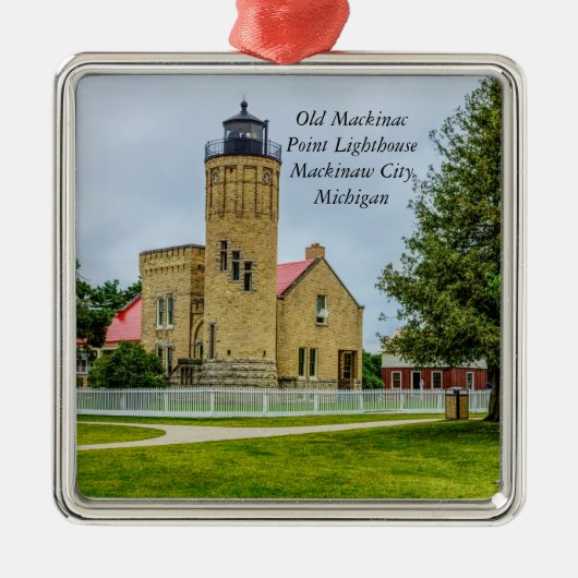 Mackinac Point Light Metalen Ornament (Voorkant)
