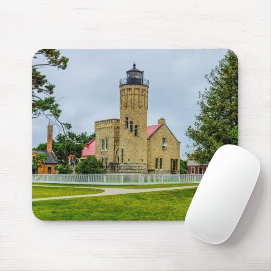 Mackinac Point Light Muismat (Met muis)