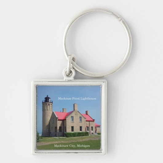 Mackinac Point Lighthouse premium key chain Sleutelhanger (Voorkant)