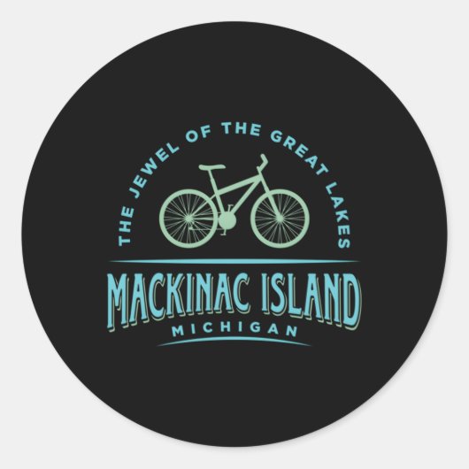Mackinac Ronde Sticker (Voorkant)