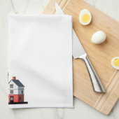 Mackinac Round Island Lighthouse Kitchen Towel Theedoek (Quarter Fold)