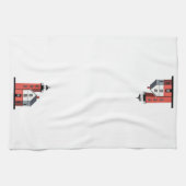 Mackinac Round Island Lighthouse Kitchen Towel Theedoek (Horizontaal)
