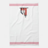 Mackinac Round Island Lighthouse Kitchen Towel Theedoek (Verticaal)