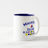 Mackinac Tweekleurige Koffiemok (Voorkant rechts)