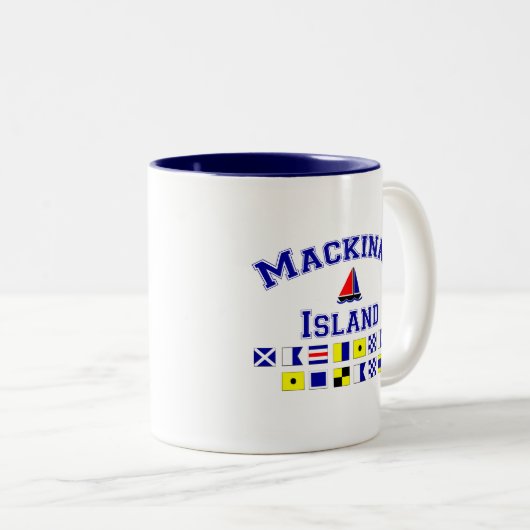 Mackinac Tweekleurige Koffiemok (Voorkant rechts)