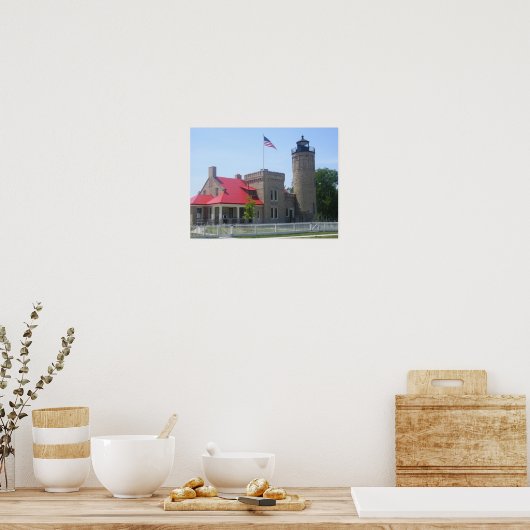 Mackinac vuurtoren poster (Keuken)