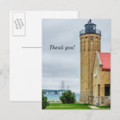 Mackinacbrug en Vuurtoren Dank U Briefkaart (Voorkant / Achterkant)