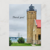 Mackinacbrug en Vuurtoren Dank U Briefkaart (Voorkant)