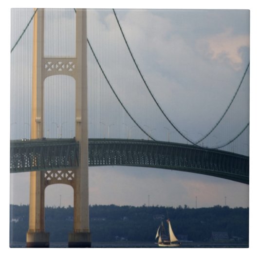 Mackinacbrug, Michigan, VS Tegeltje (Voorkant)