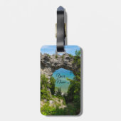 Mackinacs Arch Rock Bagagelabel (Achterkant verticaal)