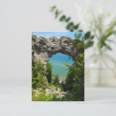 Mackinacs Arch Rock Bedankans Postkaart (Staand voorkant)