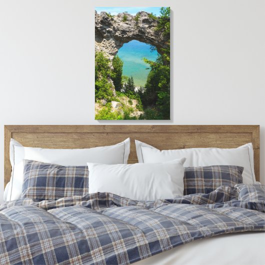 Mackinacs Arch Rock Canvas Afdruk (Insitu (Slaapkamer))