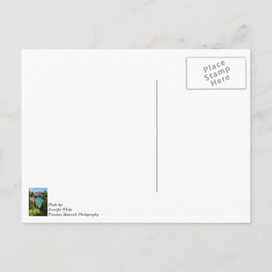 Mackinacs Arch Rock Dank je postkaart (Achterkant)