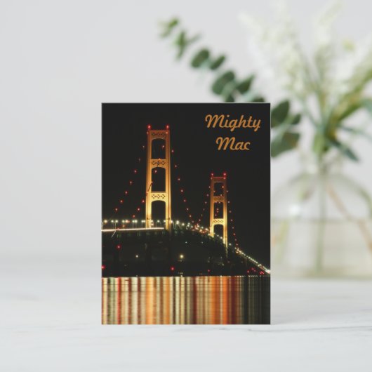 Mackinaw Bridge Briefkaart (Staand voorkant)