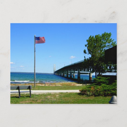 Mackinaw Bridge Briefkaart (Voorkant)