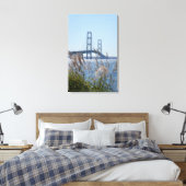 Mackinaw Bridge Canvas Afdruk (Insitu (Slaapkamer))