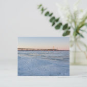 Mackinaw Bridge in Winter Briefkaart (Staand voorkant)