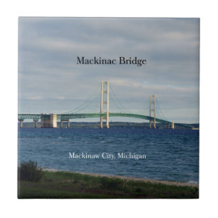 Mackinaw Bridge Mackinaw City-tegel Tegeltje