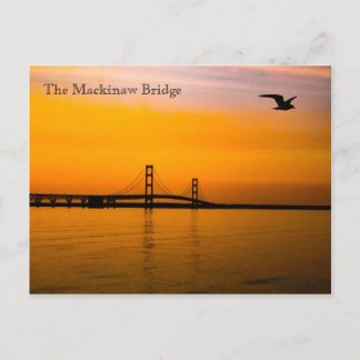 Mackinaw Bridge op Sunset Briefkaart